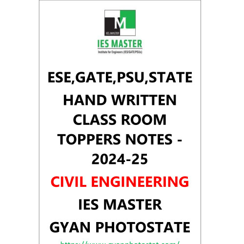 Civil Engineering Hand Written Class Notes GATE+ESE+PSU -2024-25 (Set books 20 )